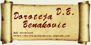 Doroteja Benaković vizit kartica